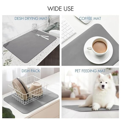 Kitchen Utensil Dish Drying Mat | Quick Dry Water Absorbent mat
